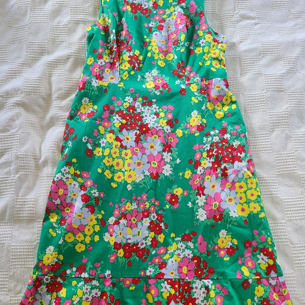 Talbots Floral Springtime Shift Dress 6P With Matching Cardigan - Picture 4 of 10